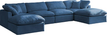 Load image into Gallery viewer, Plush Navy Velvet Standard Cloud Modular Sectional