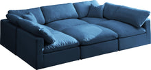 Load image into Gallery viewer, Plush Navy Velvet Standard Cloud Modular Sectional