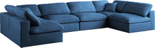 Load image into Gallery viewer, Plush Navy Velvet Standard Cloud Modular Sectional