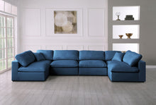 Load image into Gallery viewer, Plush Navy Velvet Standard Cloud Modular Sectional