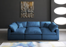 Load image into Gallery viewer, Plush Navy Velvet Standard Cloud Modular Sectional