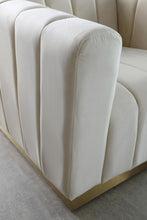 Load image into Gallery viewer, Marlon Cream Velvet Loveseat