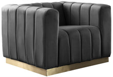Load image into Gallery viewer, Marlon Grey Velvet Chair