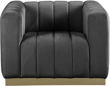 Load image into Gallery viewer, Marlon Grey Velvet Chair