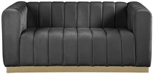 Load image into Gallery viewer, Marlon Grey Velvet Loveseat