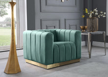 Load image into Gallery viewer, Marlon Mint Velvet Chair