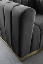 Load image into Gallery viewer, Marlon Grey Velvet Chair