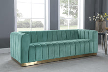 Load image into Gallery viewer, Marlon Mint Velvet Sofa