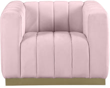 Load image into Gallery viewer, Marlon Pink Velvet Chair