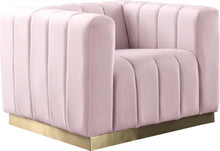 Load image into Gallery viewer, Marlon Pink Velvet Chair