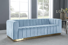 Load image into Gallery viewer, Marlon Sky Blue Velvet Sofa