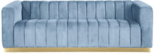Load image into Gallery viewer, Marlon Sky Blue Velvet Sofa