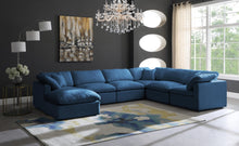 Load image into Gallery viewer, Plush Navy Velvet Standard Cloud Modular Sectional