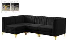Load image into Gallery viewer, Alina Black Velvet Modular Sectional