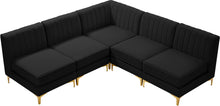 Load image into Gallery viewer, Alina Black Velvet Modular Sectional