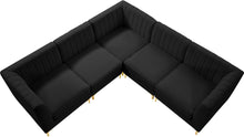 Load image into Gallery viewer, Alina Black Velvet Modular Sectional