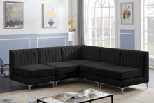 Load image into Gallery viewer, Alina Black Velvet Modular Sectional
