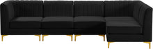 Load image into Gallery viewer, Alina Black Velvet Modular Sectional