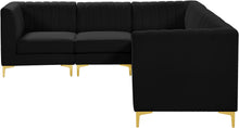 Load image into Gallery viewer, Alina Black Velvet Modular Sectional
