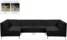 Load image into Gallery viewer, Alina Black Velvet Modular Sectional