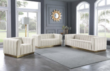 Load image into Gallery viewer, Marlon Cream Velvet Sofa
