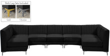Load image into Gallery viewer, Alina Black Velvet Modular Sectional