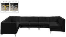 Load image into Gallery viewer, Alina Black Velvet Modular Sectional