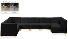 Load image into Gallery viewer, Alina Black Velvet Modular Sectional