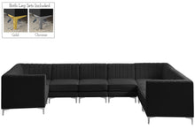 Load image into Gallery viewer, Alina Black Velvet Modular Sectional