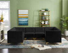 Load image into Gallery viewer, Alina Black Velvet Modular Sectional