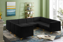 Load image into Gallery viewer, Alina Black Velvet Modular Sectional