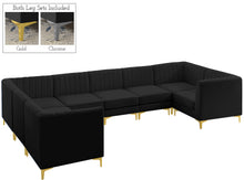 Load image into Gallery viewer, Alina Black Velvet Modular Sectional