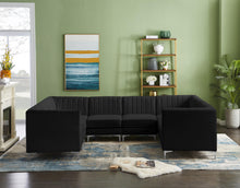 Load image into Gallery viewer, Alina Black Velvet Modular Sectional