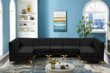 Load image into Gallery viewer, Alina Black Velvet Modular Sectional