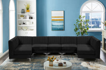 Load image into Gallery viewer, Alina Black Velvet Modular Sectional