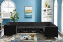 Load image into Gallery viewer, Alina Black Velvet Modular Sectional