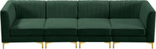 Load image into Gallery viewer, Alina Green Velvet Modular Sectional