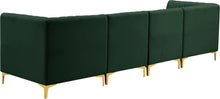 Load image into Gallery viewer, Alina Green Velvet Modular Sectional