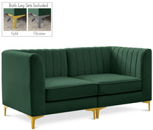 Load image into Gallery viewer, Alina Green Velvet Modular Sectional