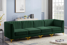 Load image into Gallery viewer, Alina Green Velvet Modular Sectional