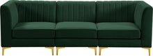 Load image into Gallery viewer, Alina Green Velvet Modular Sectional