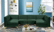 Load image into Gallery viewer, Alina Green Velvet Modular Sectional