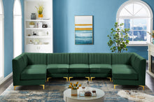 Load image into Gallery viewer, Alina Green Velvet Modular Sectional