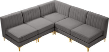 Load image into Gallery viewer, Alina Grey Velvet Modular Sectional
