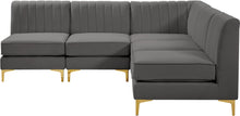 Load image into Gallery viewer, Alina Grey Velvet Modular Sectional