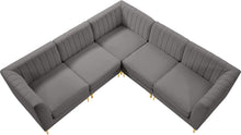 Load image into Gallery viewer, Alina Grey Velvet Modular Sectional