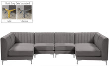 Load image into Gallery viewer, Alina Grey Velvet Modular Sectional