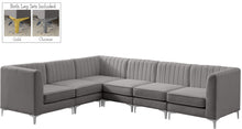 Load image into Gallery viewer, Alina Grey Velvet Modular Sectional