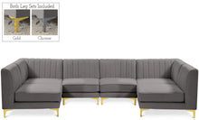 Load image into Gallery viewer, Alina Grey Velvet Modular Sectional