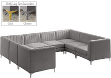 Load image into Gallery viewer, Alina Grey Velvet Modular Sectional